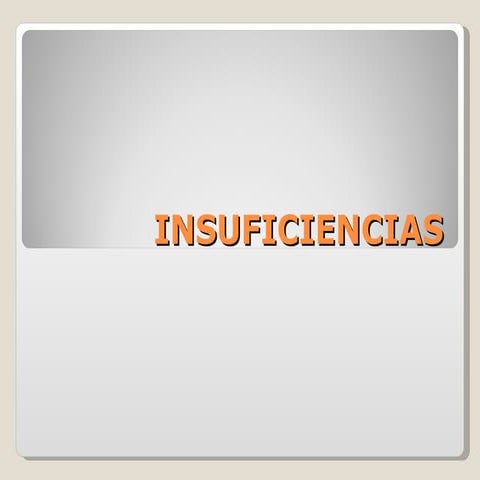 Insuficiencias