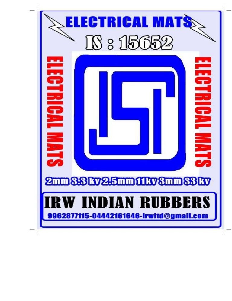 Insulating mats IS15652 isi marked electric mats