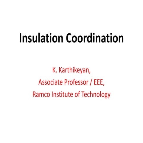 EE8701 - HVE - Insulation coordination
