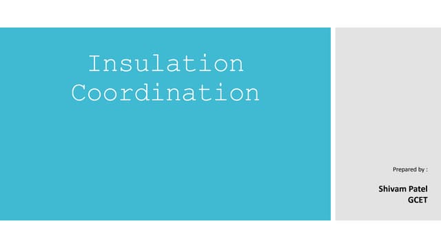 Insulation coordination.