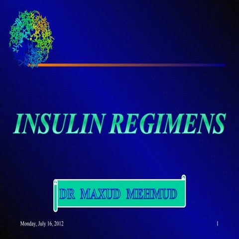 Insulin regimens