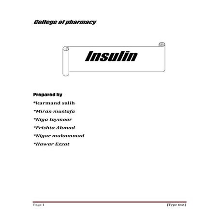 Insulin | DOCX