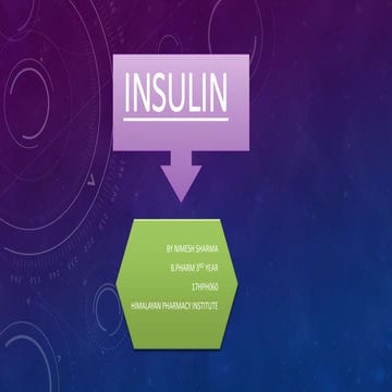 Insulin pharmacology