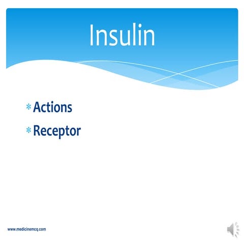 Insulin Actions and  Receptors 