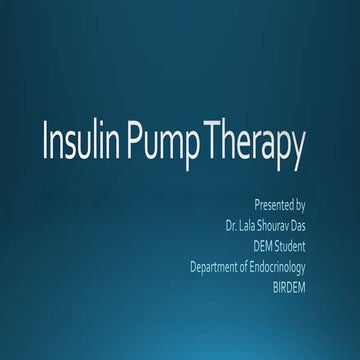 Insulin pump therapy