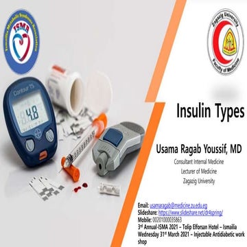Insulin types - Insulin Workshop 2021