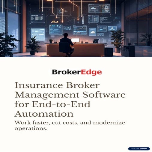 Insurance Broker Management Software for End-to-End Automation