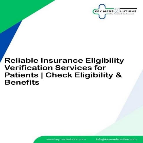 Insurance Eligibility Verification Services for Patients