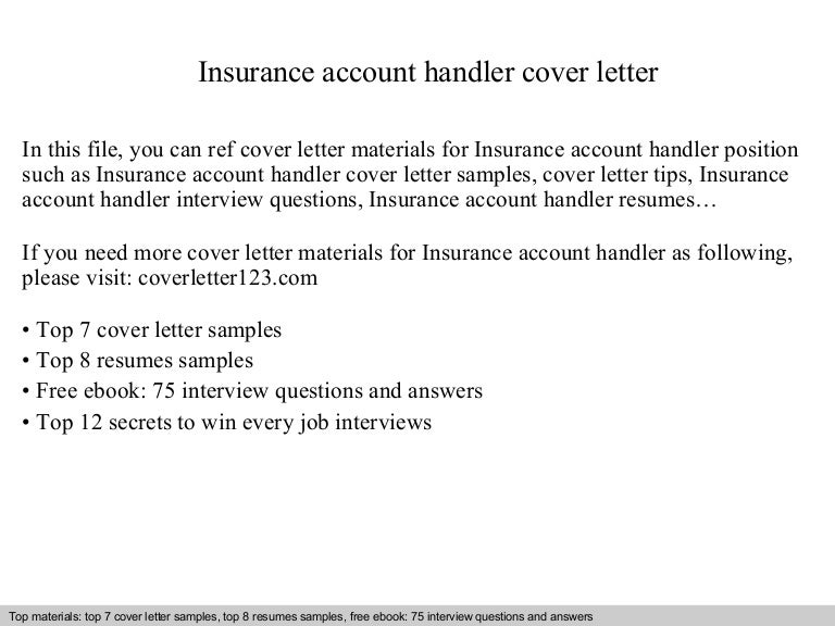 insurance resume cover letters