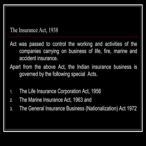 Insurance act   for class