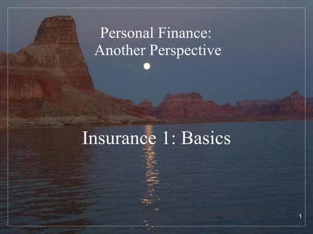 Insurance Basics