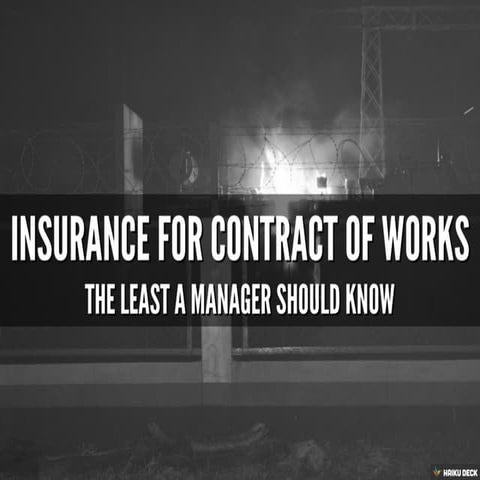 Insurance for Small Works