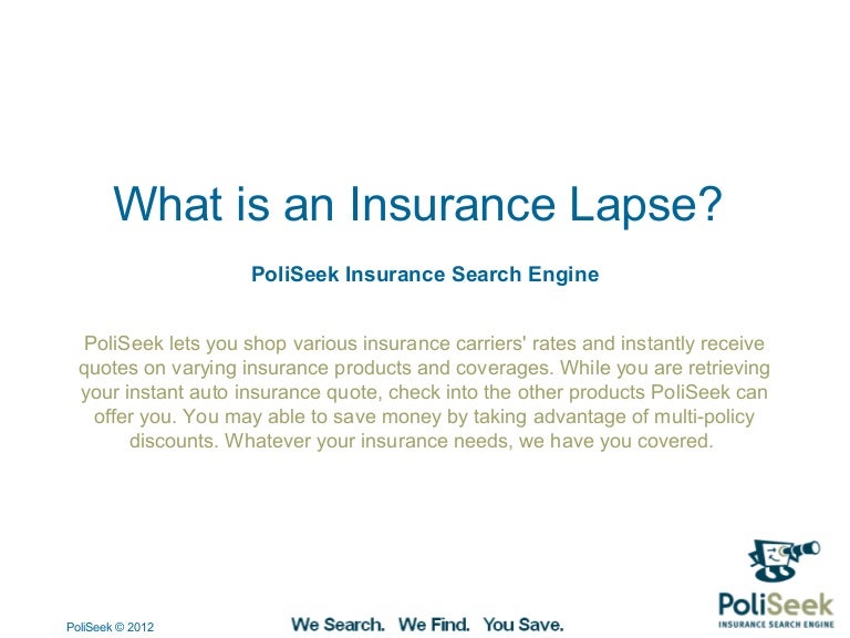 What is an Insurance Lapse?