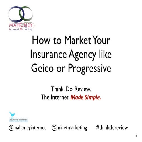 Insurance marketing like geico or progressive  no notes