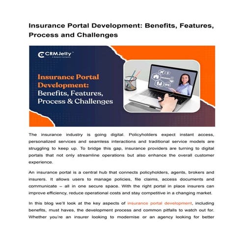 Insurance Portal Development_ Benefits, Features, Process and Challenges.pdf