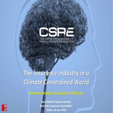 Insurance Role in a Climate Change Constraint World: UAE Motor Best Practice ...