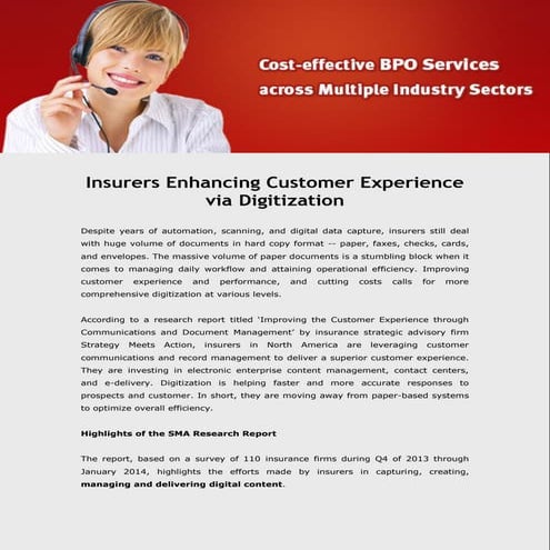 Insurers Enhancing Customer Experience via Digitization