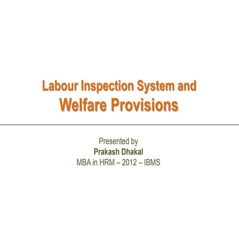 Insustrial relations and  welfare schemes (statutory welfare and voluntary we...
