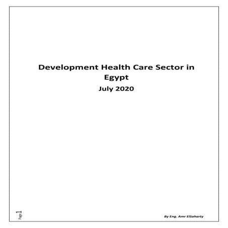 Development Health Care Sector in Egypt | PDF