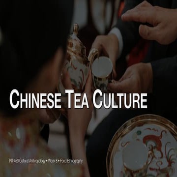 INT-450 Chinese Tea Culture and Food Ethnography