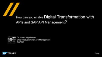 SAP TechEd  2015 INT103 Enabling Digital Transformation with APIs and SAP API...