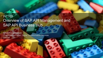 SAP API Management and API Business Hub (TechEd Barcelona)
