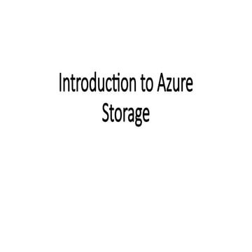Azure storage | PPTX