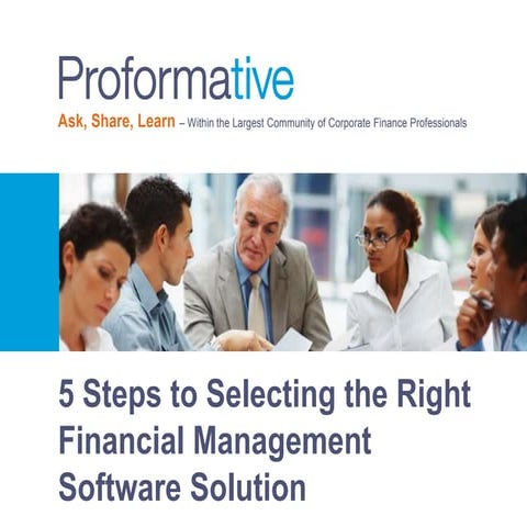 5 Steps to Selecting the Right Financial Management Software Solution