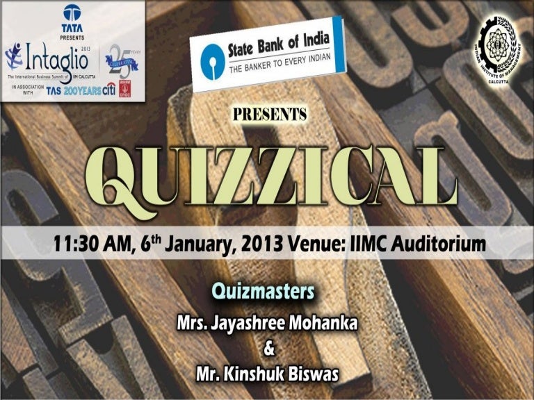 Intaglio quiz quizzical finals