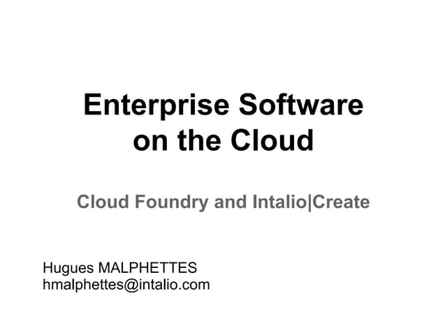Intalio create and cloudfoudry - short