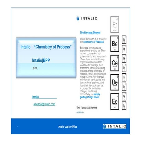 IntalioのChemistry Of ProcessコンセプトとIntalio|BPPの動向021609
