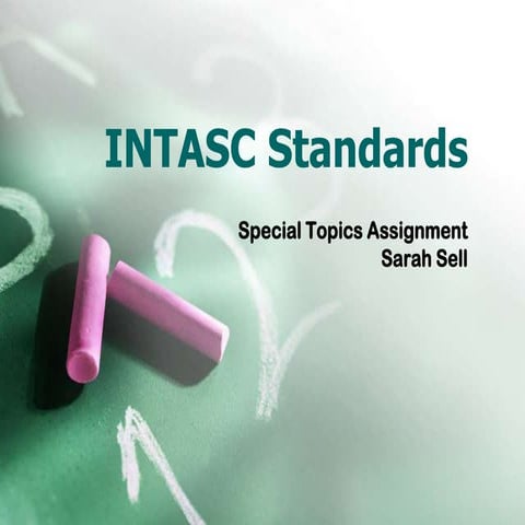 Intasc standards, special interests report