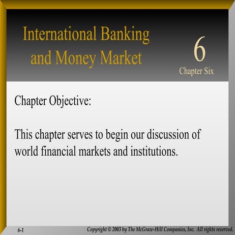 Int bank and money mrkt