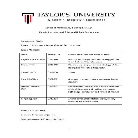 Integated final report   bak kut teh (2)