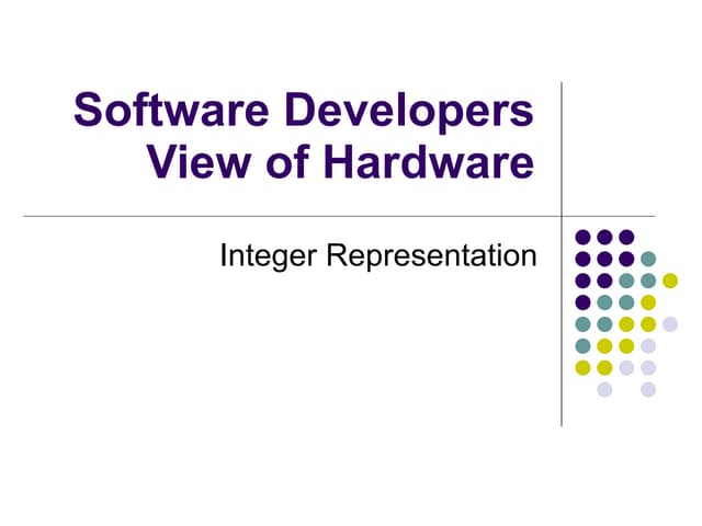 Integer Representation
