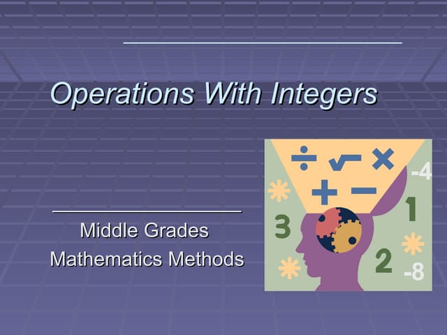 Integers | PPT