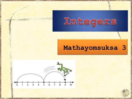 Introduction to integers | PPT