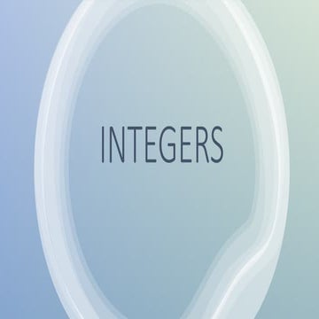 INTEGERS.pptx chapter 6 for cbse mathematics class VI
