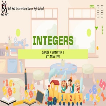 Integers for Junior High School Students