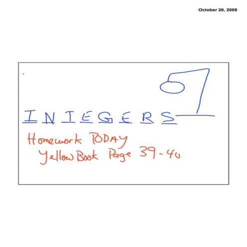 Integers1 Oct 20