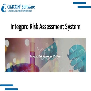 Integpro Risk Assessment System - Cimcon Software | PDF
