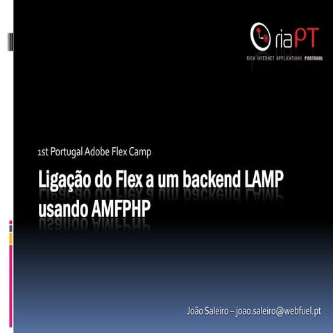 Ligação do Flex a um backend LAMP usando AMFPHP