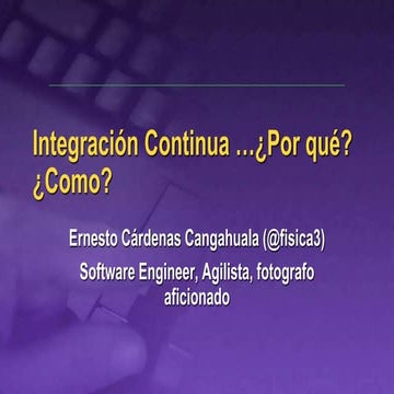 Una introducción a la Integración continua