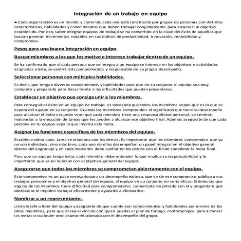 Las 5 Fases para Crear un Buen Equipo de Trabajo [Infografía] | PDF