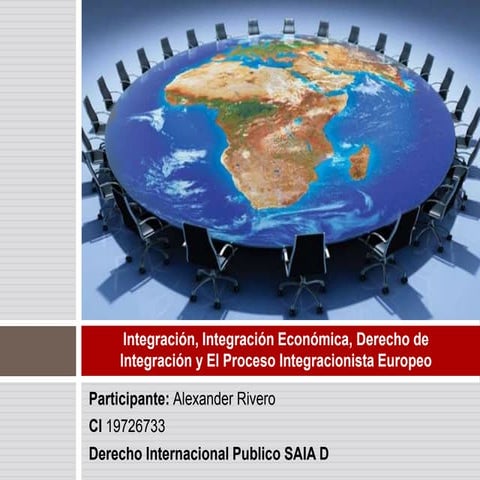 Integración, integración económica y derecho de integración