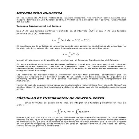 Integración numérica muy bueno