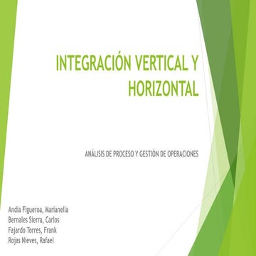 Integración vertical y horizontal final