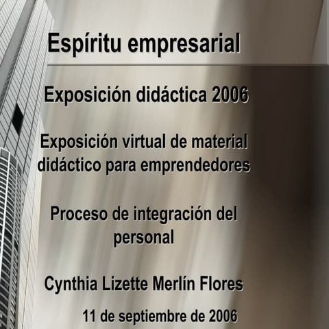 INTEGRACION DE PERSONAL