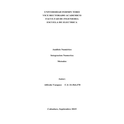 Integracion numerica