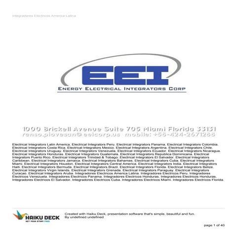 Integradores Electricos America Latina